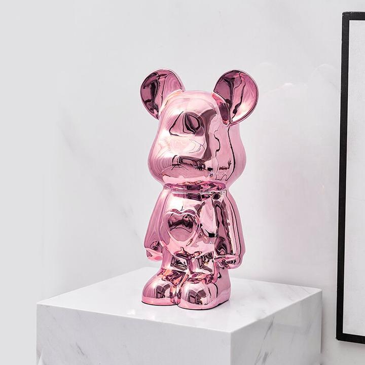 Sculptural Metallic Bear Figurine 9