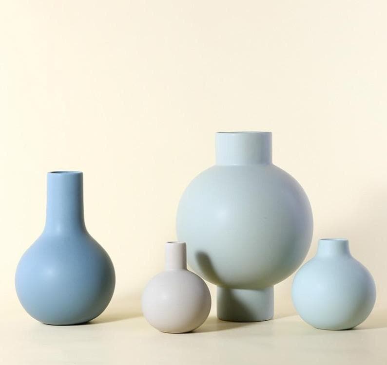 Serene Ceramic Vase Set 4