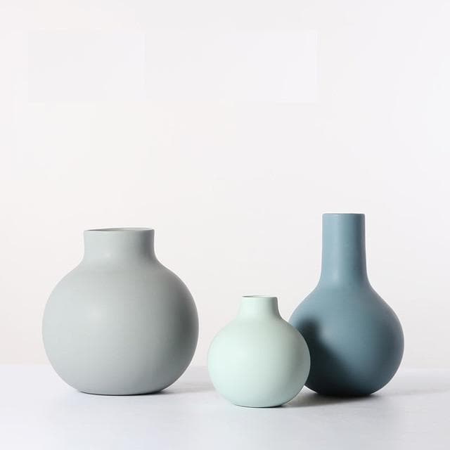 Serene Ceramic Vase Set 8