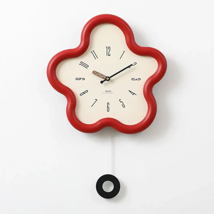 Serene Floral Wall Clock Decor 0