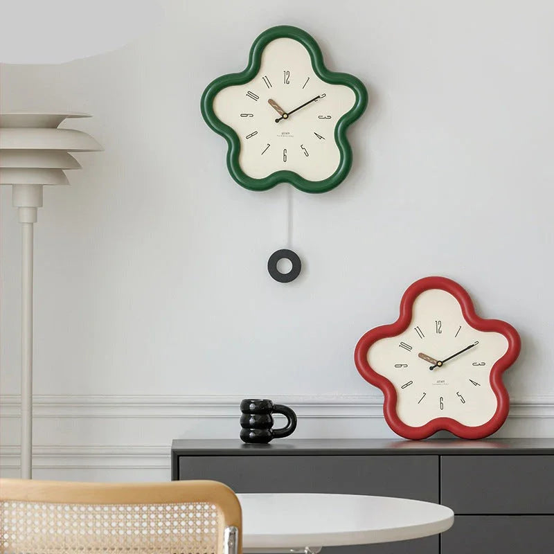 Serene Floral Wall Clock Decor 1