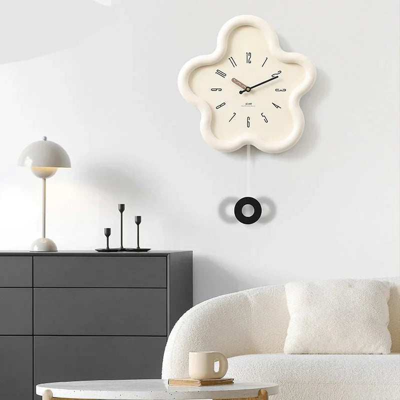 Serene Floral Wall Clock Decor 2