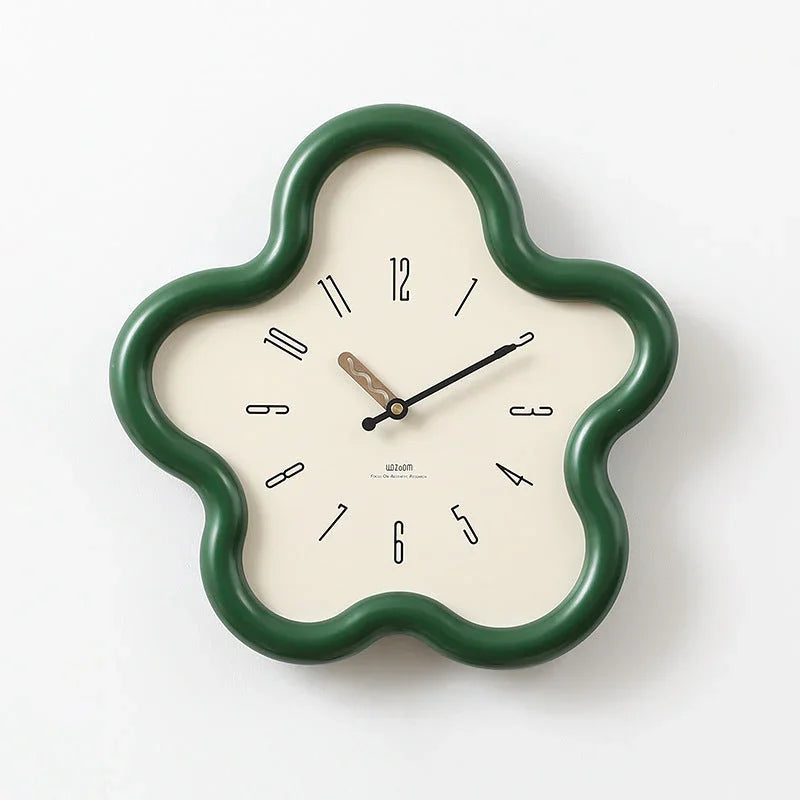 Serene Floral Wall Clock Decor 8