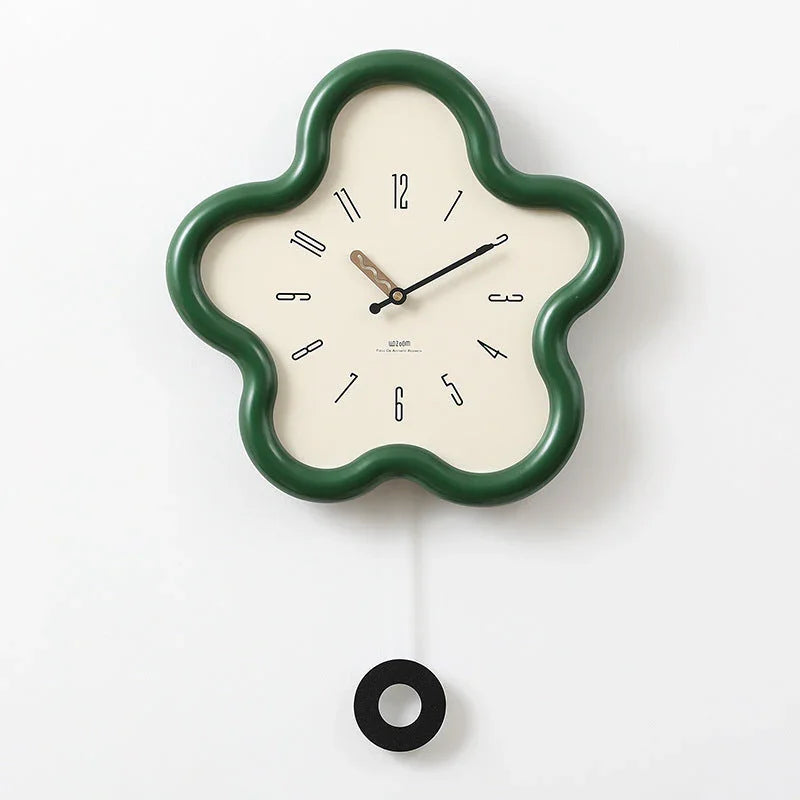Serene Floral Wall Clock Decor 9