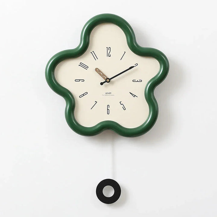 Serene Floral Wall Clock Decor 9