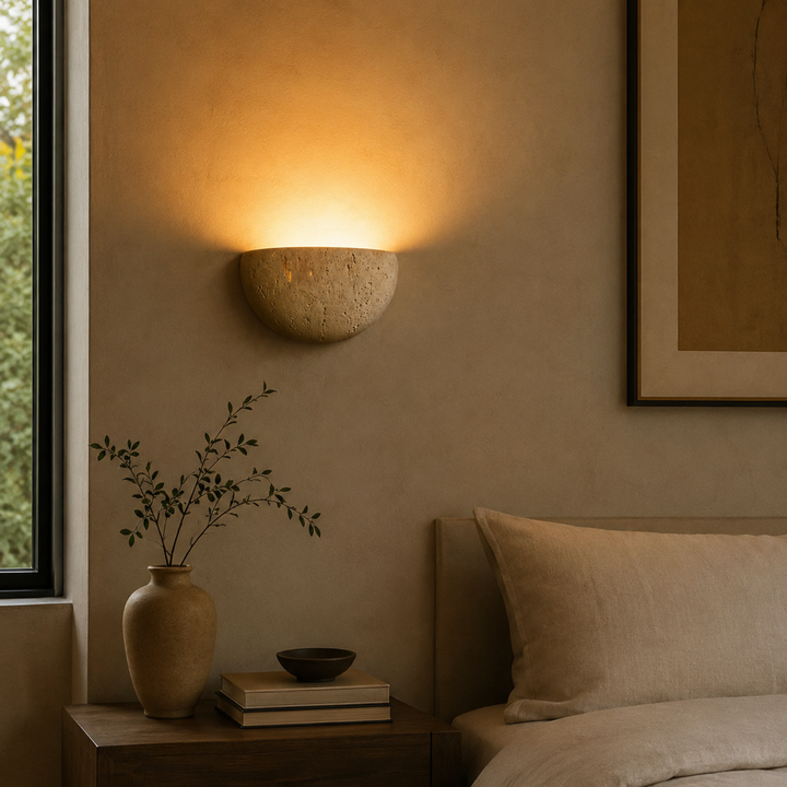 Serene Natural Stone Wall Lamp 0
