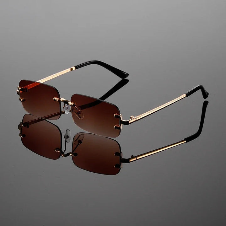 Sleek Metal Rimless Sunglasses 1