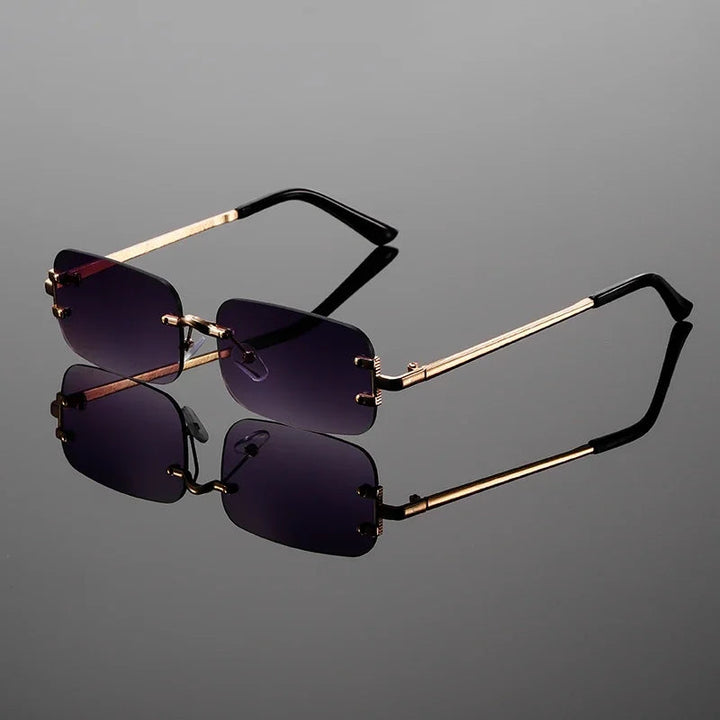 Sleek Metal Rimless Sunglasses 3