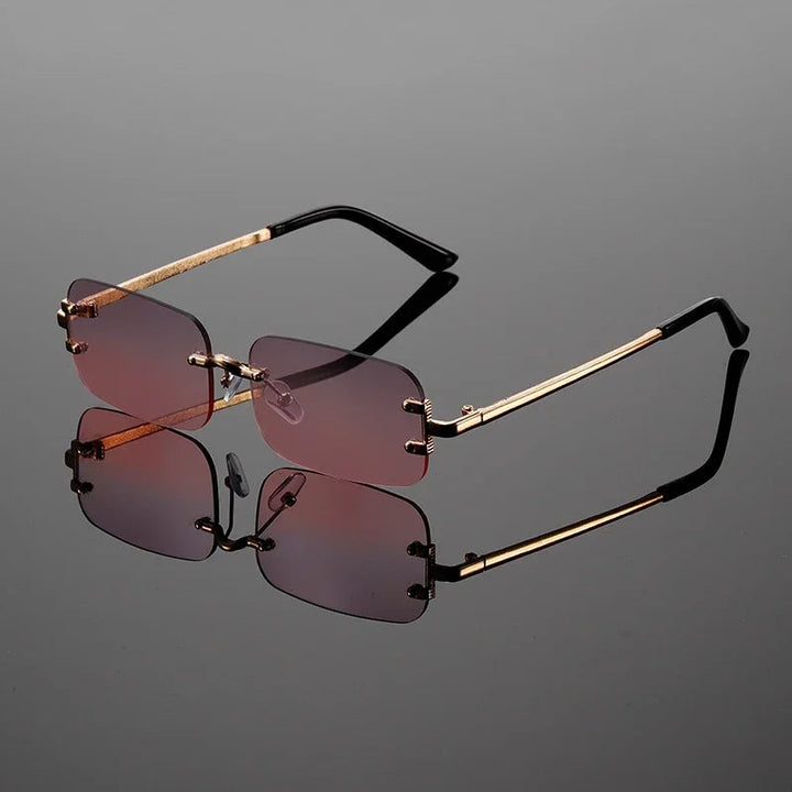 Sleek Metal Rimless Sunglasses 4