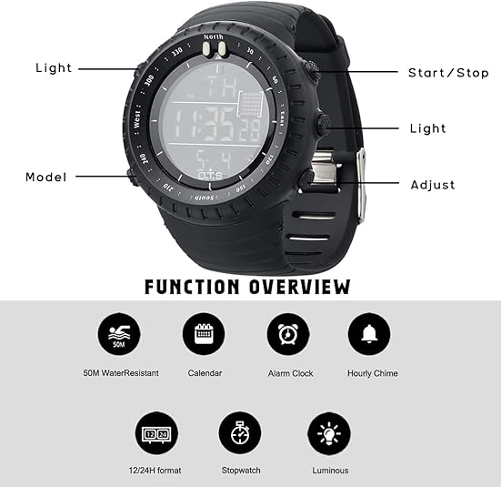 Tactical Waterproof Digital Watch 4