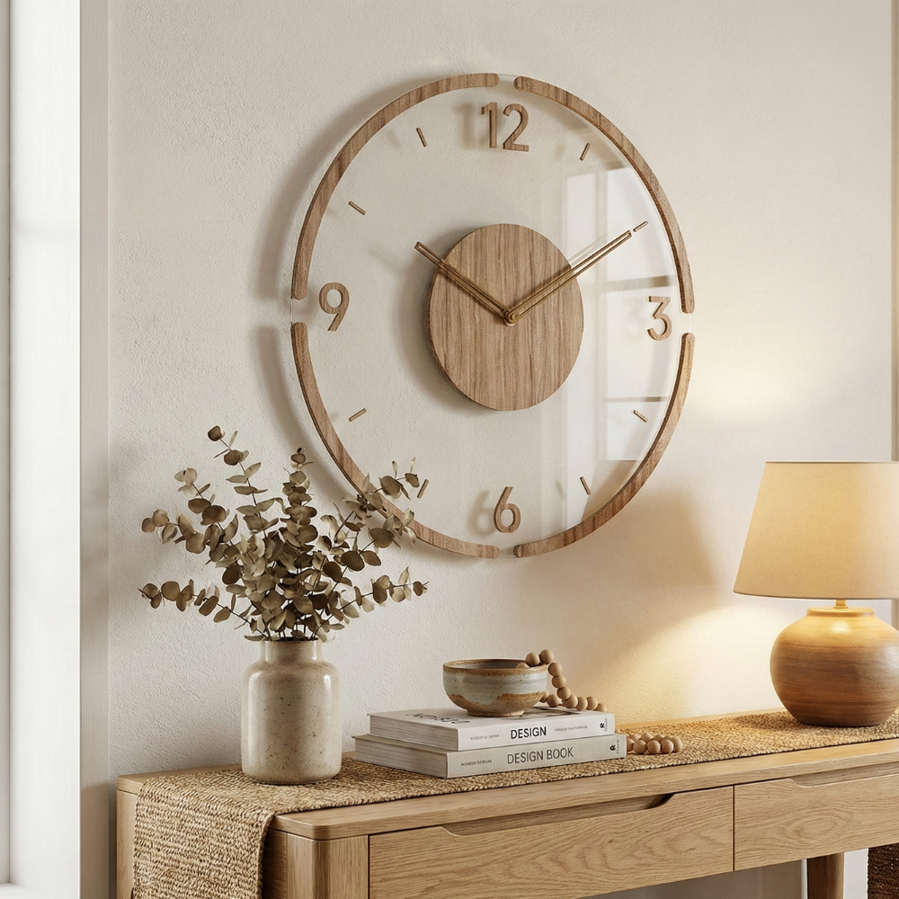 Timeless Acrylic Wood Wall Clock 0