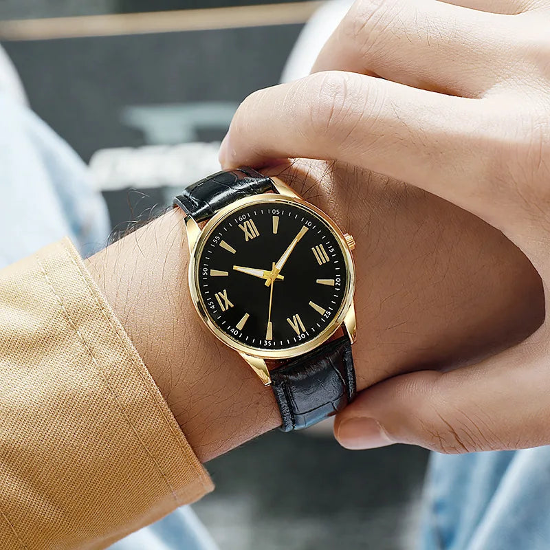 Timeless Alloy Leather Watch 1