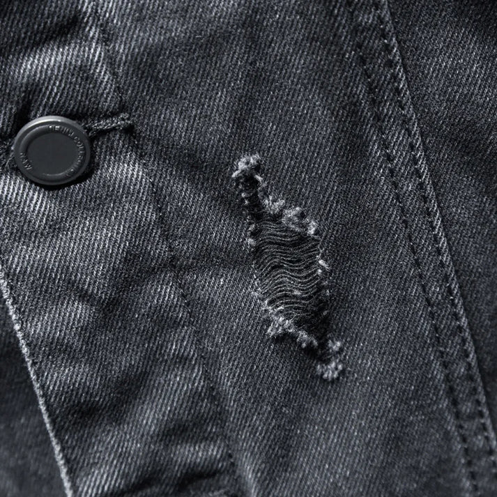 Timeless Black Denim Jacket 5