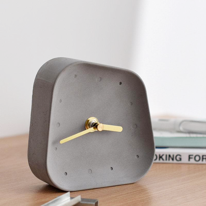 Timeless Cement Desk Clock 0