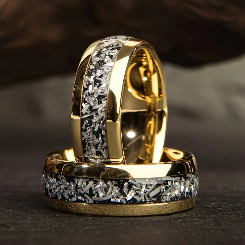 Timeless Gold-Plated Stainless Steel Ring 0