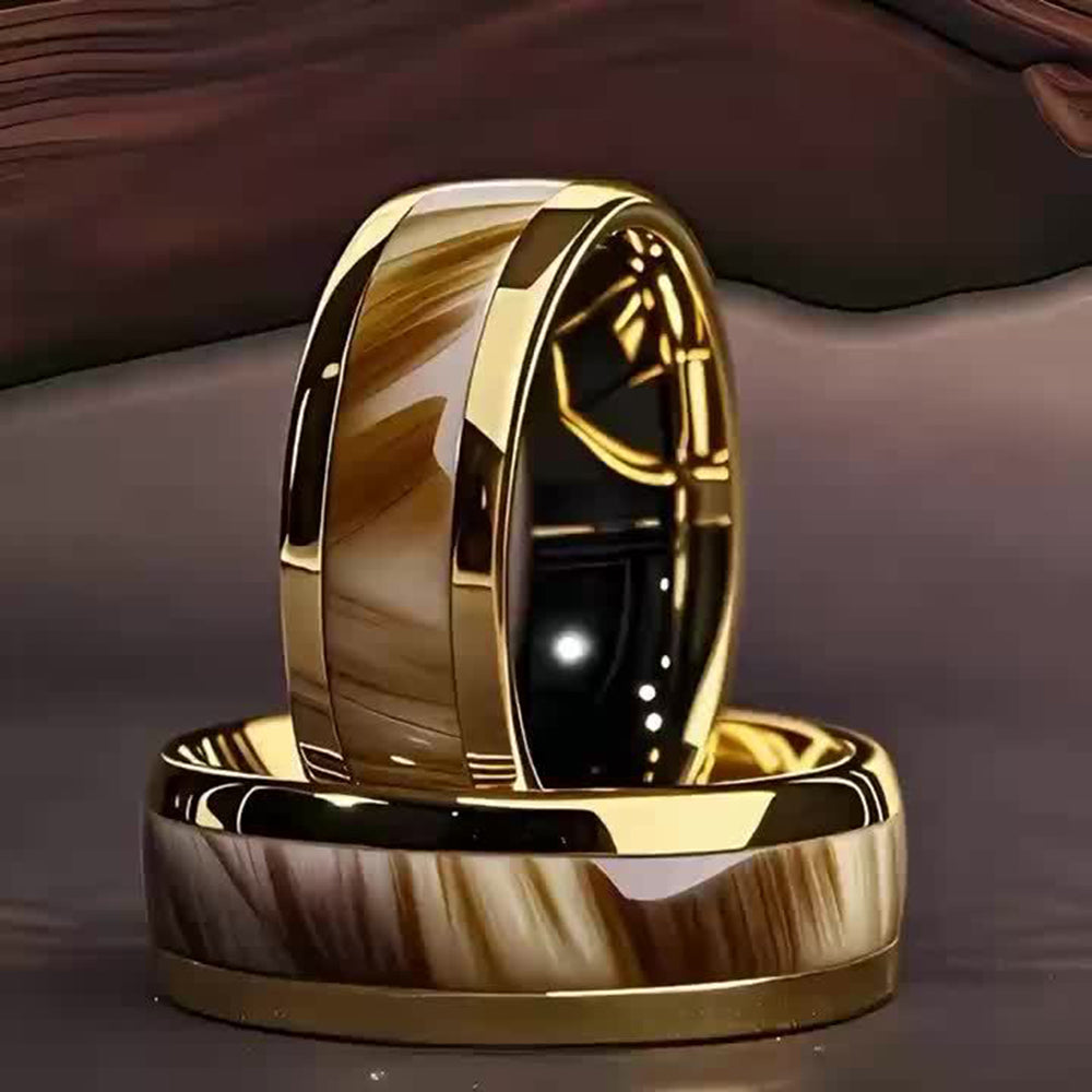 Timeless Gold-Plated Stainless Steel Ring 12