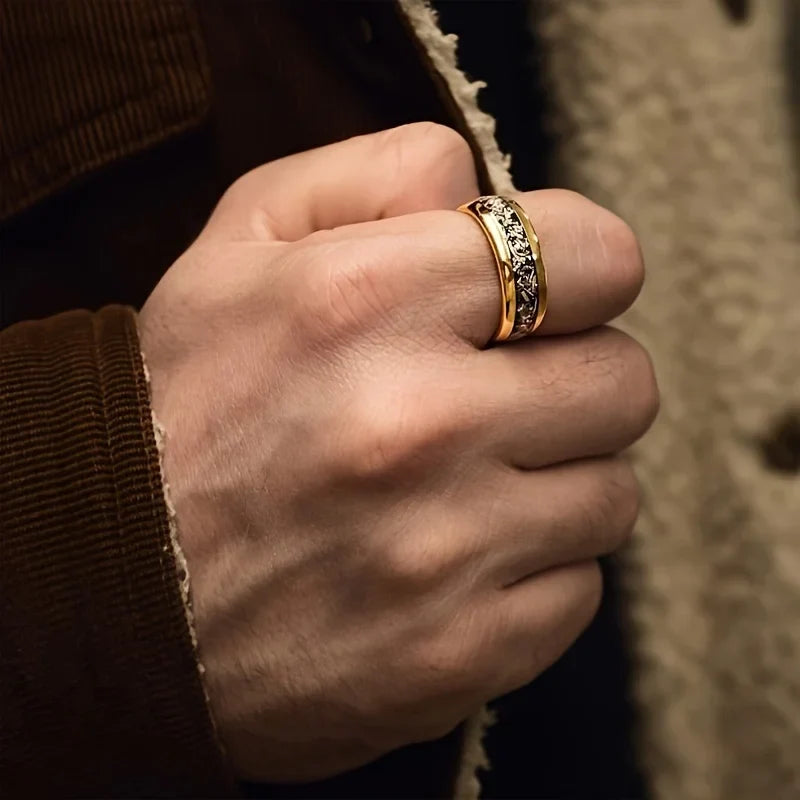 Timeless Gold-Plated Stainless Steel Ring 4