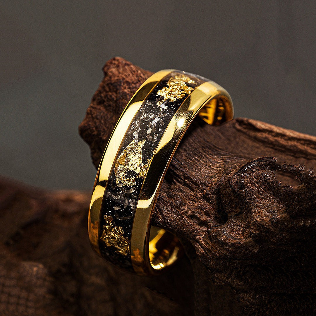 Timeless Gold-Plated Stainless Steel Ring 7