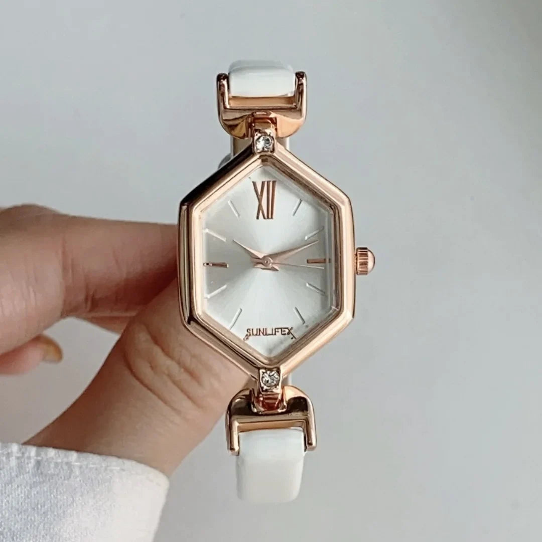 Timeless Leather Alloy Wristwatch 6