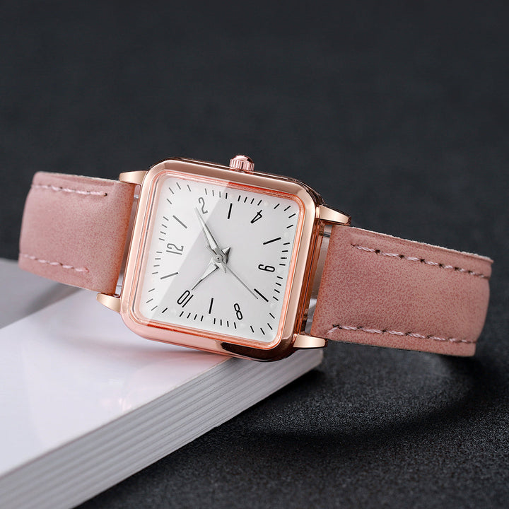 Timeless Leather Square Wristwatch 1