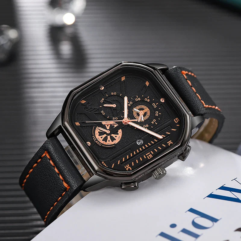 Timeless Metal Leather Watch 0