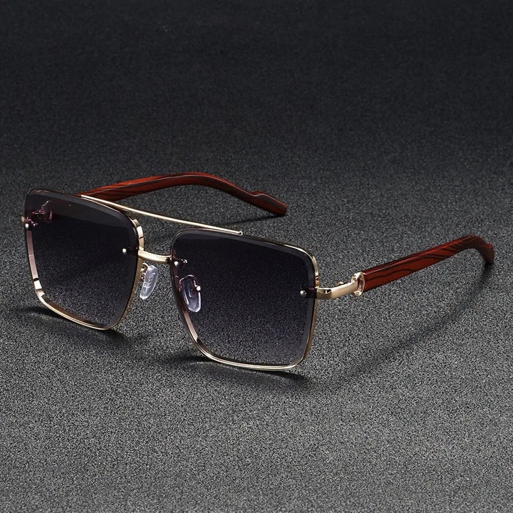 Timeless Metal Wood Sunglasses 0