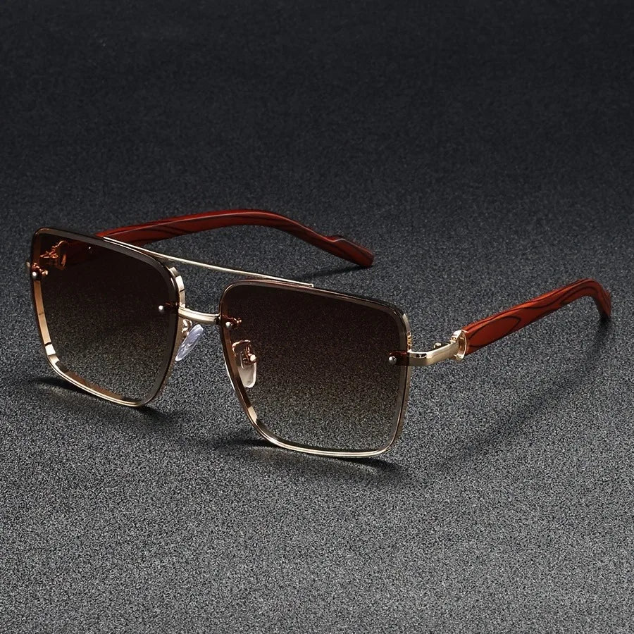 Timeless Metal Wood Sunglasses 4