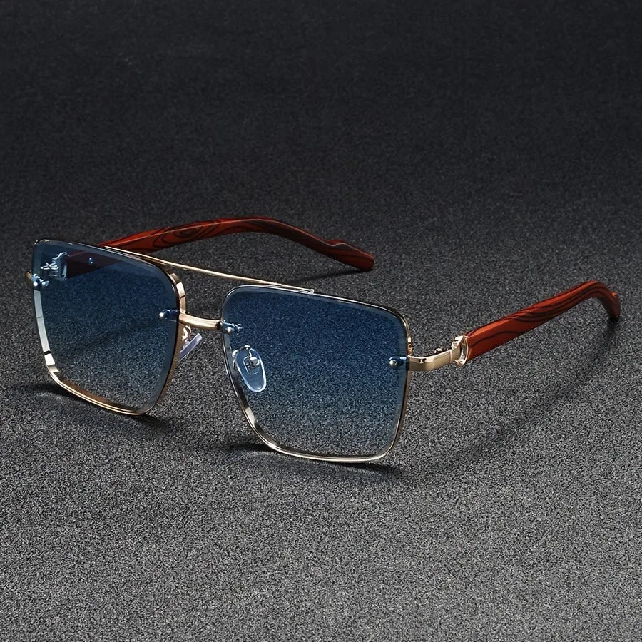 Timeless Metal Wood Sunglasses 6