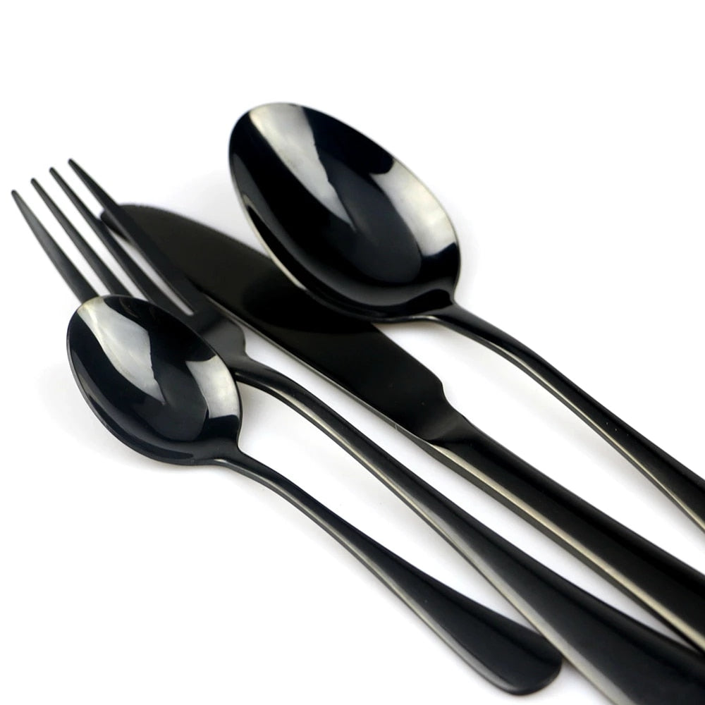 Timeless Obsidian Silverware Set 3
