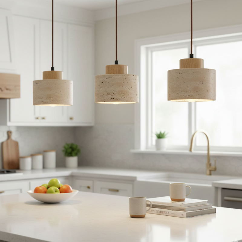 Timeless Travertine Pendant Light 2