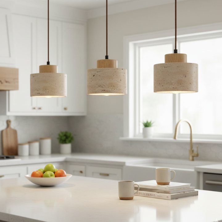 Timeless Travertine Pendant Light 2