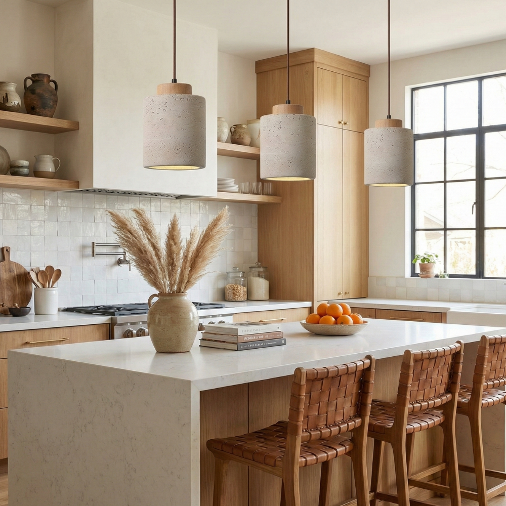 Timeless Travertine Pendant Light 3