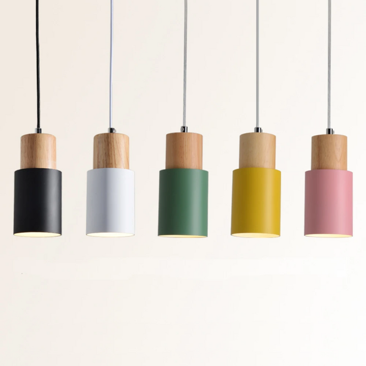 Timeless Wood and Metal Pendant 1