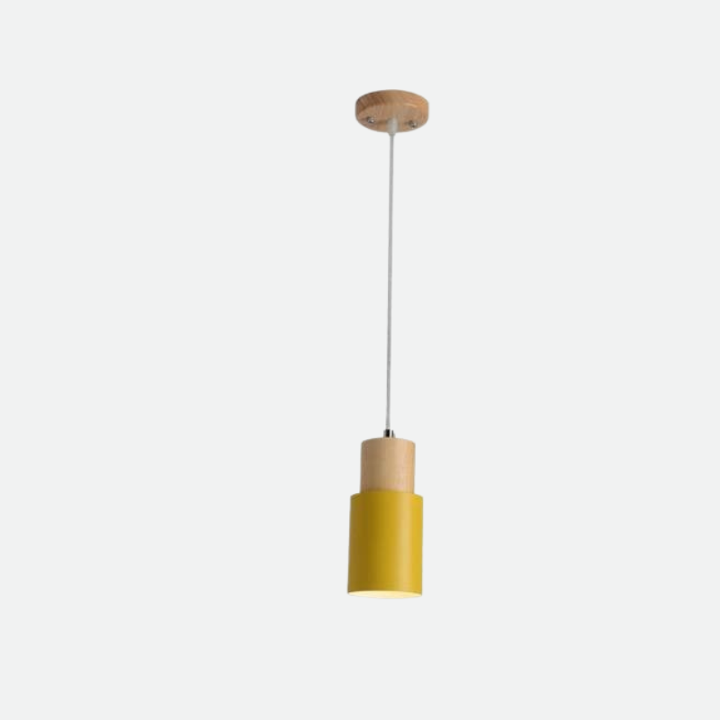 Timeless Wood and Metal Pendant 12
