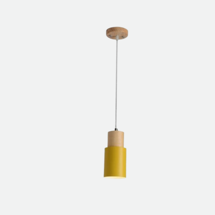 Timeless Wood and Metal Pendant 12