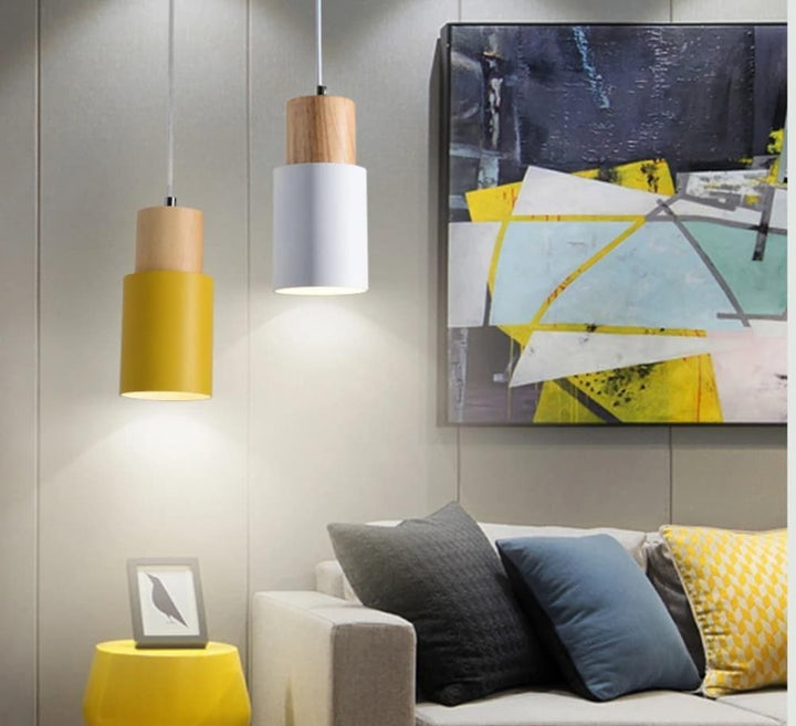 Timeless Wood and Metal Pendant 4