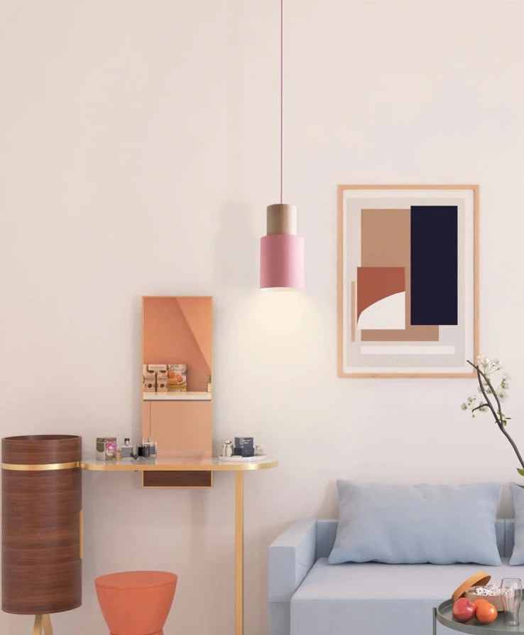 Timeless Wood and Metal Pendant 8