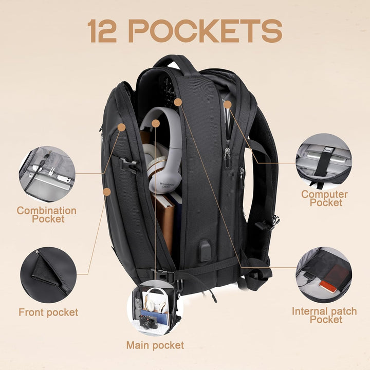 Versatile Waterproof Backpack with USB Port 3