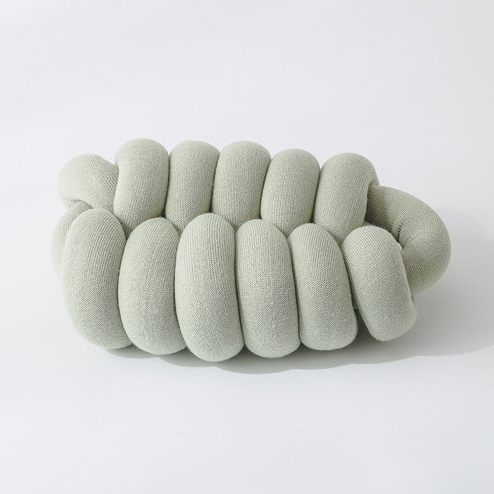 Vibrant Knitted Knot Pillow 6