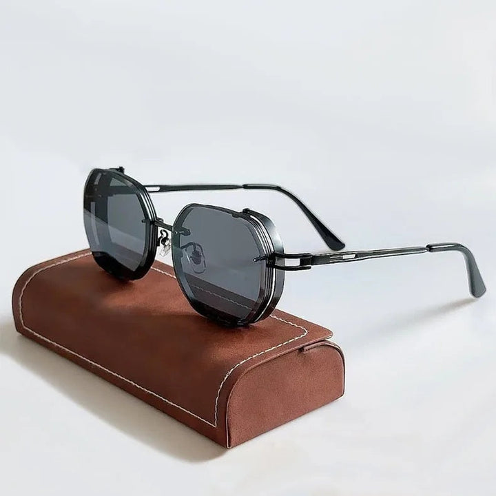 Vintage Aluminum Steampunk Sunglasses 0