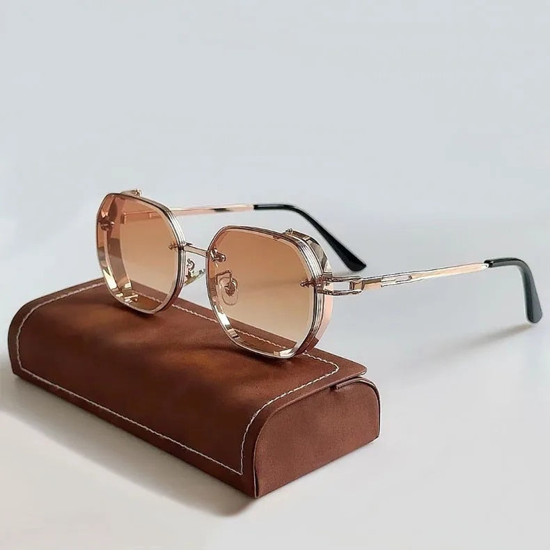 Vintage Aluminum Steampunk Sunglasses 2