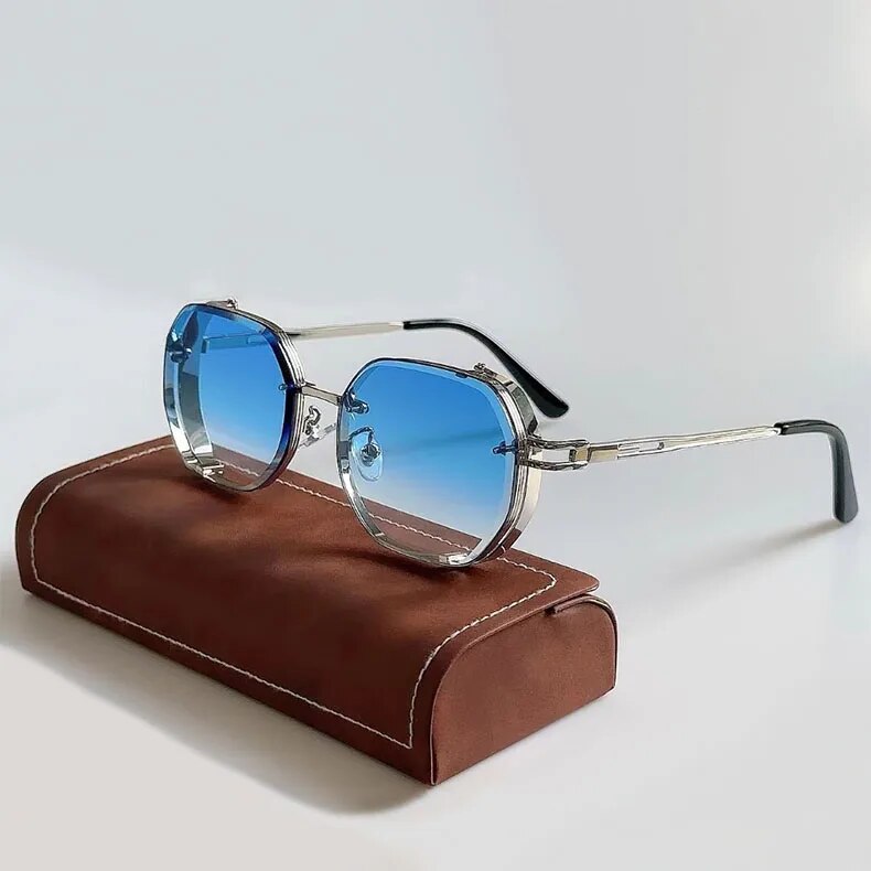 Vintage Aluminum Steampunk Sunglasses 3