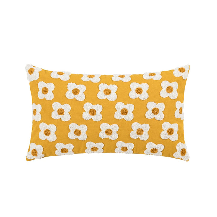 Whimsical Cotton Daisy Pillow Cover 10