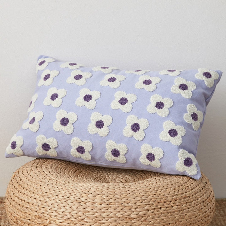 Whimsical Cotton Daisy Pillow Cover 11
