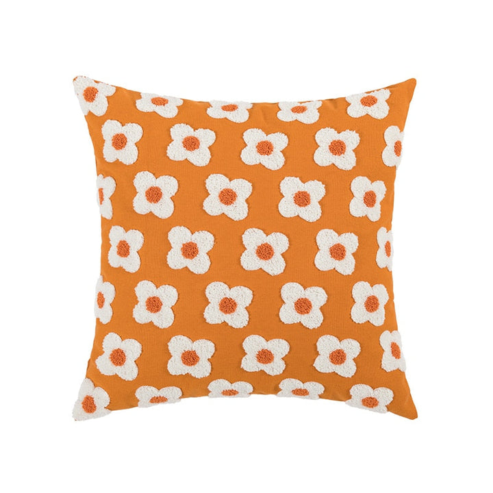 Whimsical Cotton Daisy Pillow Cover 12