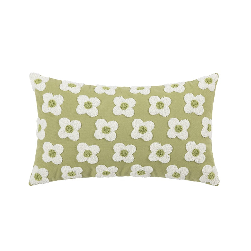 Whimsical Cotton Daisy Pillow Cover 14