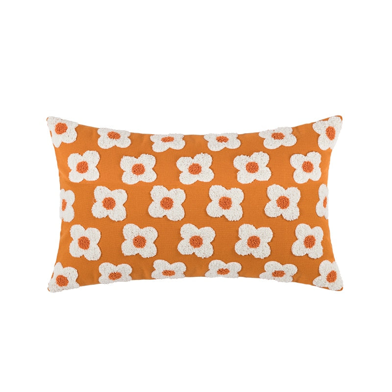 Whimsical Cotton Daisy Pillow Cover 16