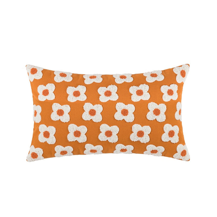 Whimsical Cotton Daisy Pillow Cover 16