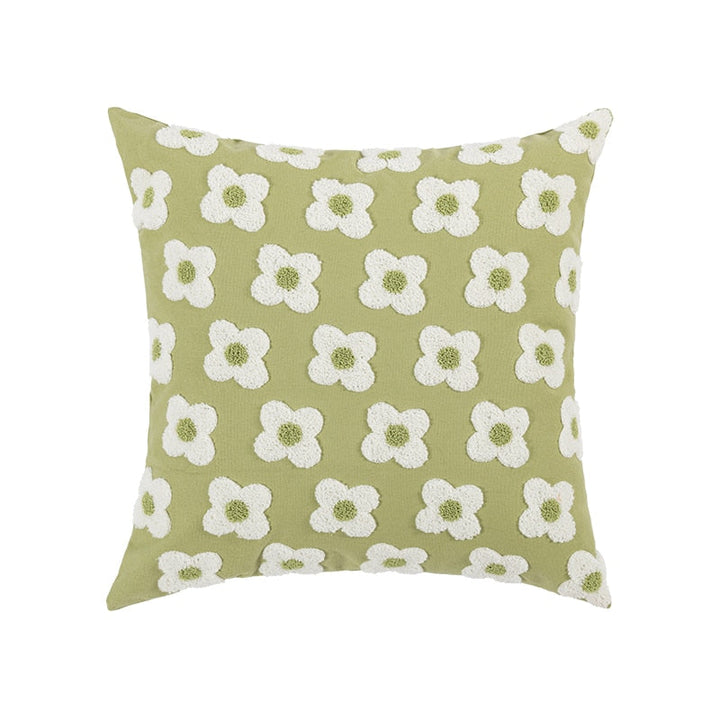 Whimsical Cotton Daisy Pillow Cover 18