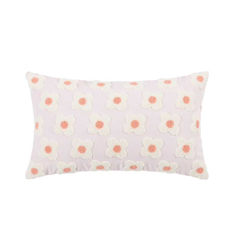 Whimsical Cotton Daisy Pillow Cover 19